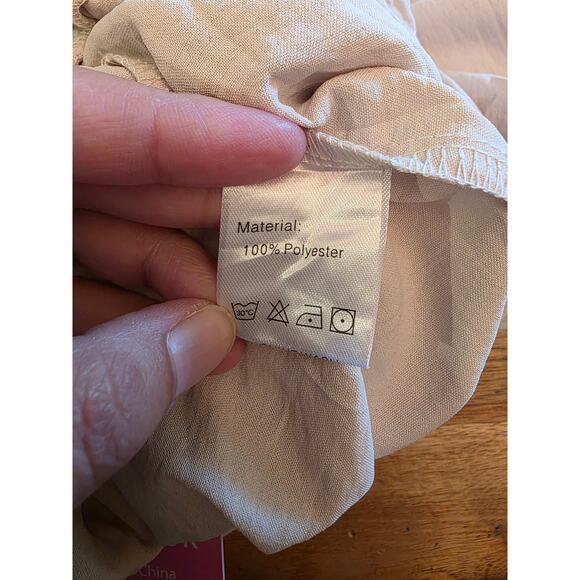 NWT AusLook Wide-Leg Pants – 5X | Champagne Elastic Waist w/ Ribbon Belt Dressy - Picture 6 of 7